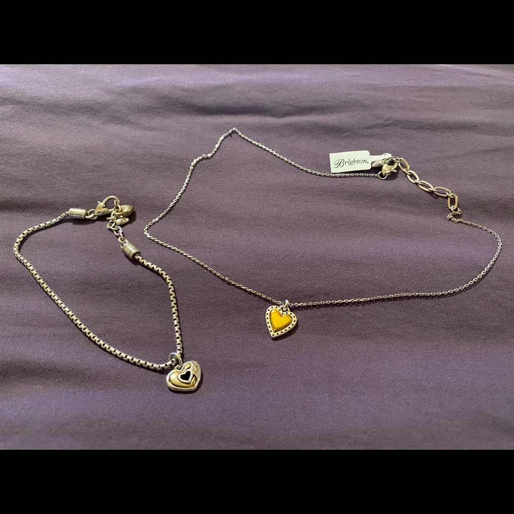 Brighton Heart Anklet and Heart Necklace